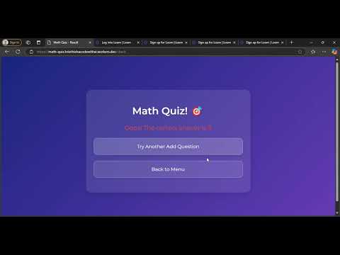 Maths Quiz by Hriethisha