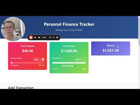Personal Finance Tracker by Tung Tze Jun