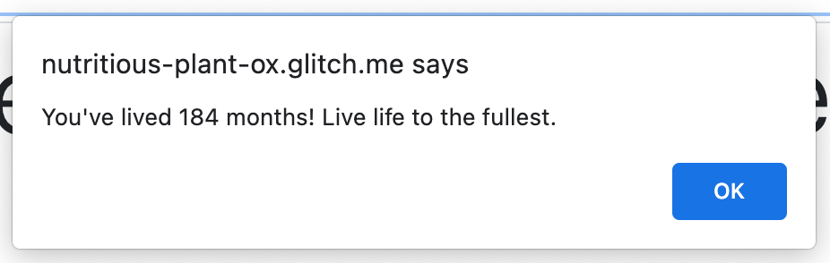 Exercise 2: Months lived result alert