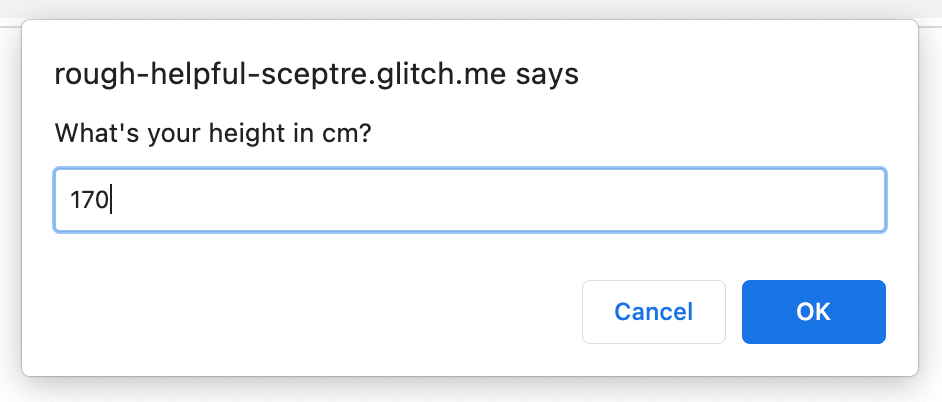 BMI calculation showing weight categories
