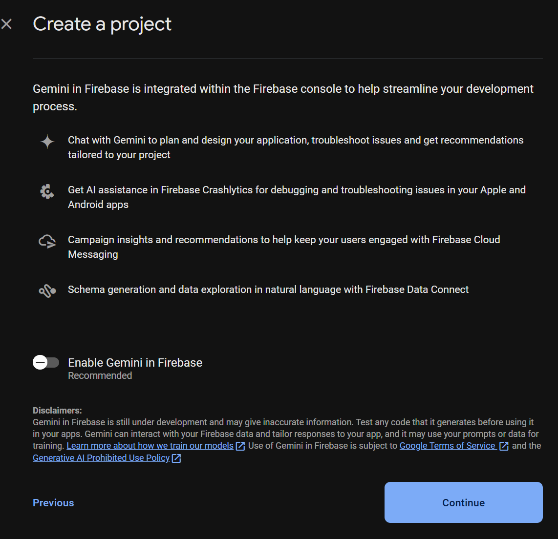Firebase Disable Analytics