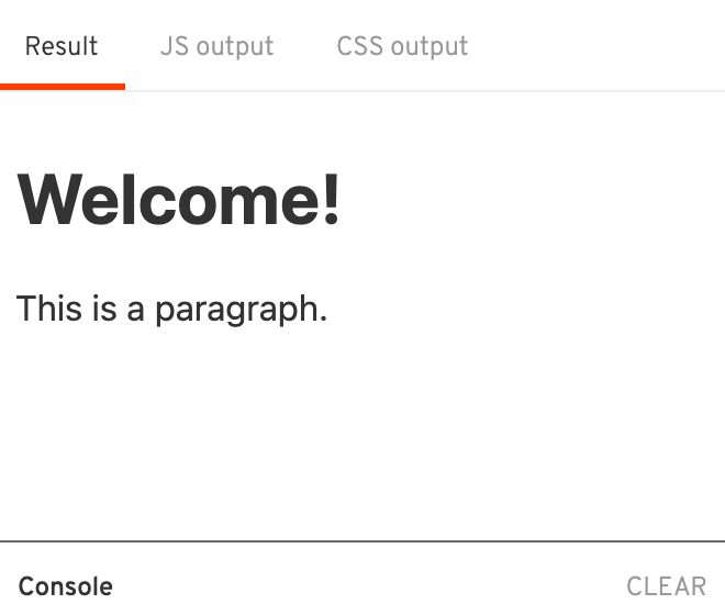 Basic Svelte component with only HTML