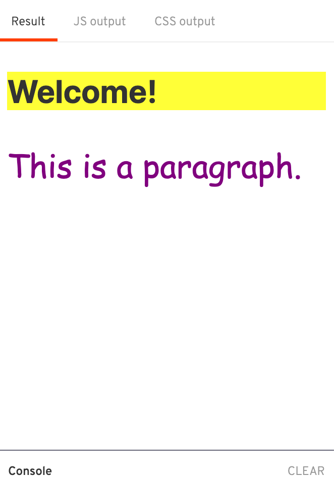 Svelte component with HTML and CSS styling