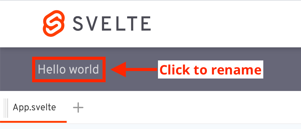 Renaming a project in Svelte REPL