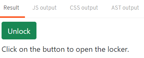 PIN lock system initial state with Unlock button