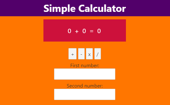 Math calculator design example 1