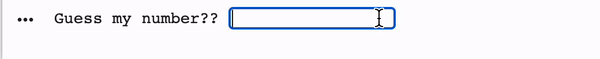 Correct guess output