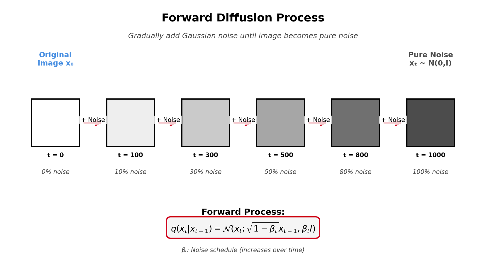 Diffusion Forward and Reverse Process