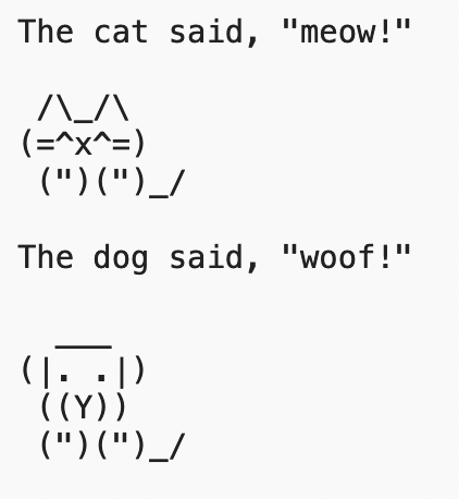 ASCII Art Example