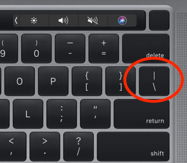 Backslash Key Location