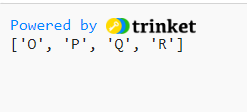 Lists Exercise 2 Output