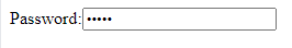 Password Field Control Output