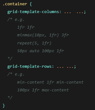Grid Template Rows