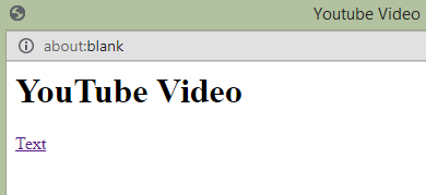HTML Anchor Tag Output