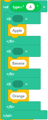 Alphabetical Uppercase List Code