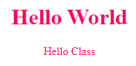 Class Selector Output