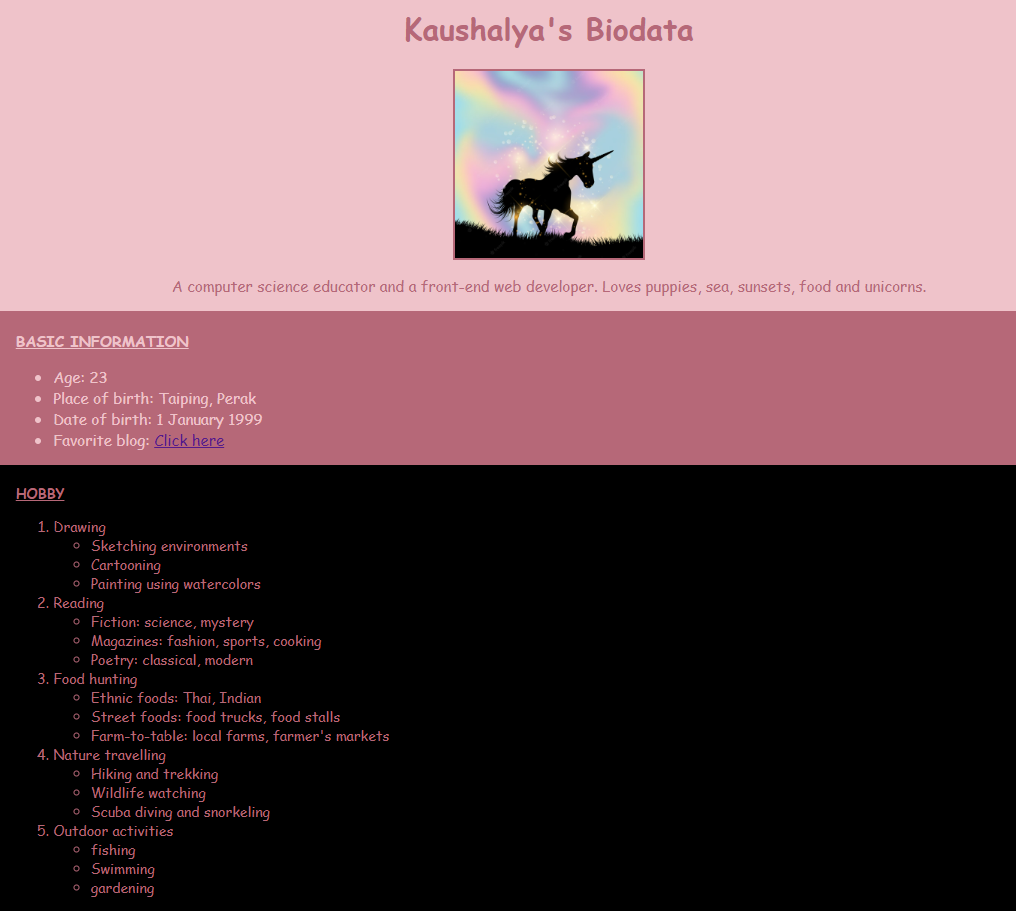 Biodata Project Overview