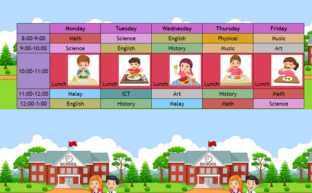 Class Timetable Advanced Level