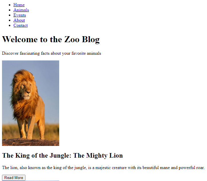 Zoo Blog Overview 1
