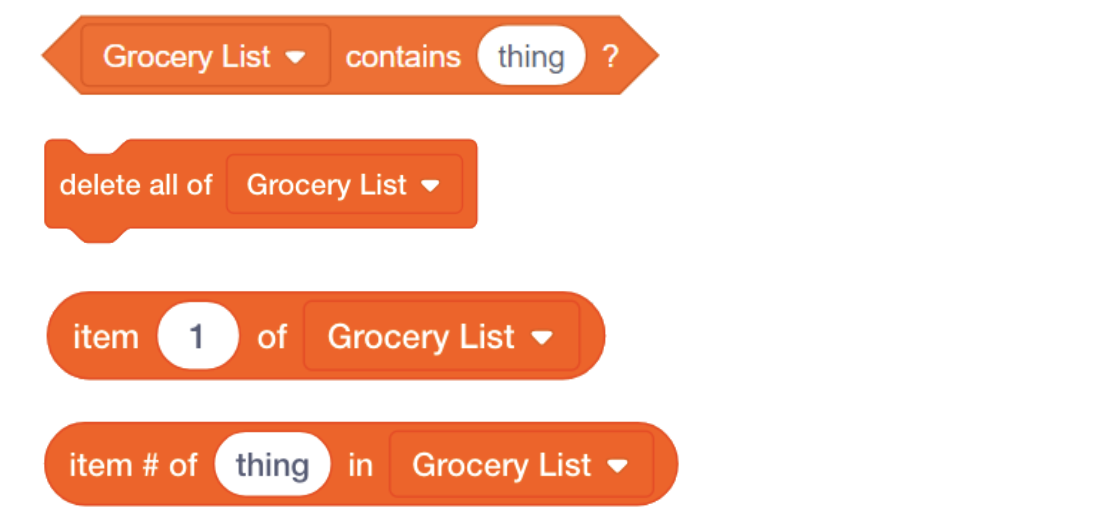 Grocery List Blocks Part 2