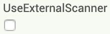 Use External Scanner Property