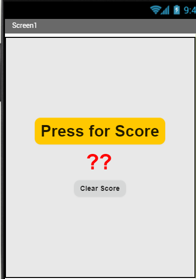 Score Counter App UI