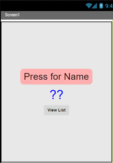 Random Name Picker App UI