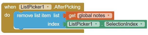 Complete Remove Item Example
