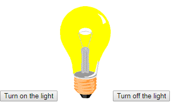 Light bulb turned on state