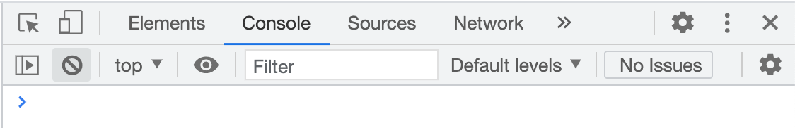 Developer tools Console tab highlighted