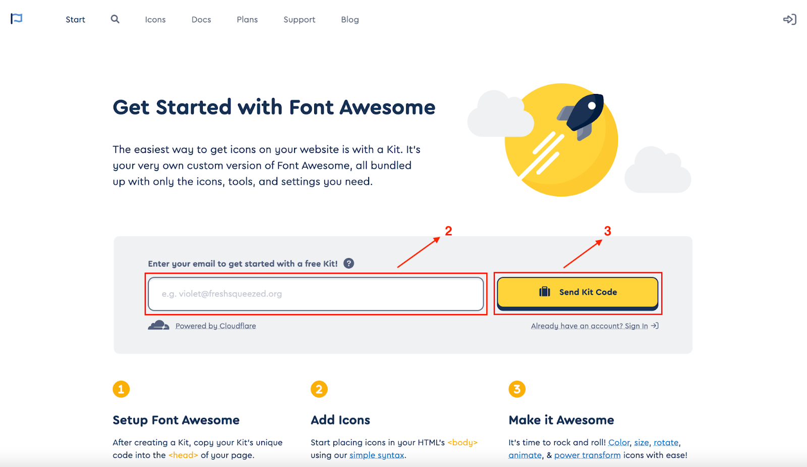 Font Awesome registration