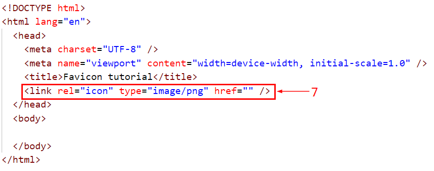 Favicon HTML code