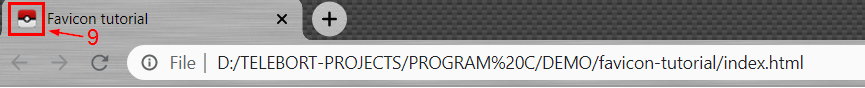 Favicon in browser tab