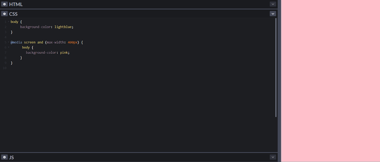 Viewport width 400px