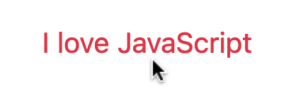 Exercise 2: Text on mouseover state (red color)