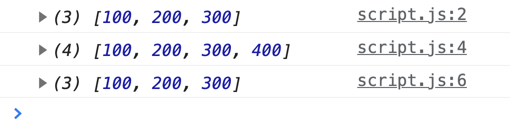 Exercise 2: Console output showing push and pop operations