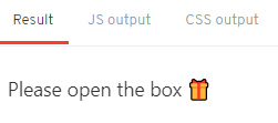 Svelte conditional display showing closed box interface
