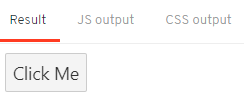 Svelte button click interface showing initial 'Click Me' button state