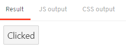 Svelte button click interface showing 'Clicked' state after button interaction