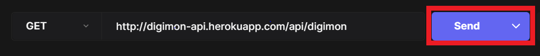 Hoppscotch API testing interface with request input field